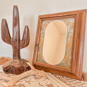 Vintage Floral Fogged Mirror